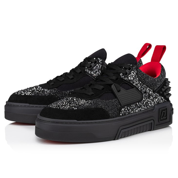 Christian Louboutin Astroloubi Strass Black Sneakers (Clearance Sale)