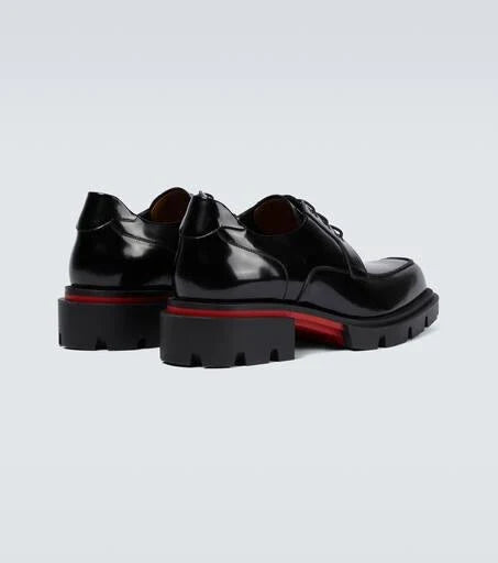 Christian Louboutin Our Georges Black Leather Derby Shoes (Clearance Sale)