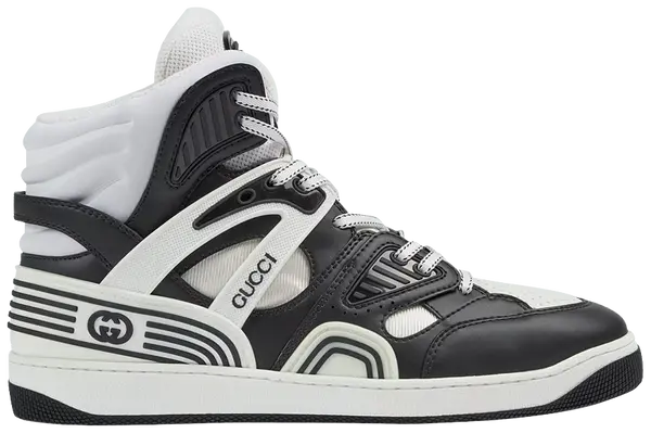 Gucci Black & White High-Top Sneakers (Clearance Sale)