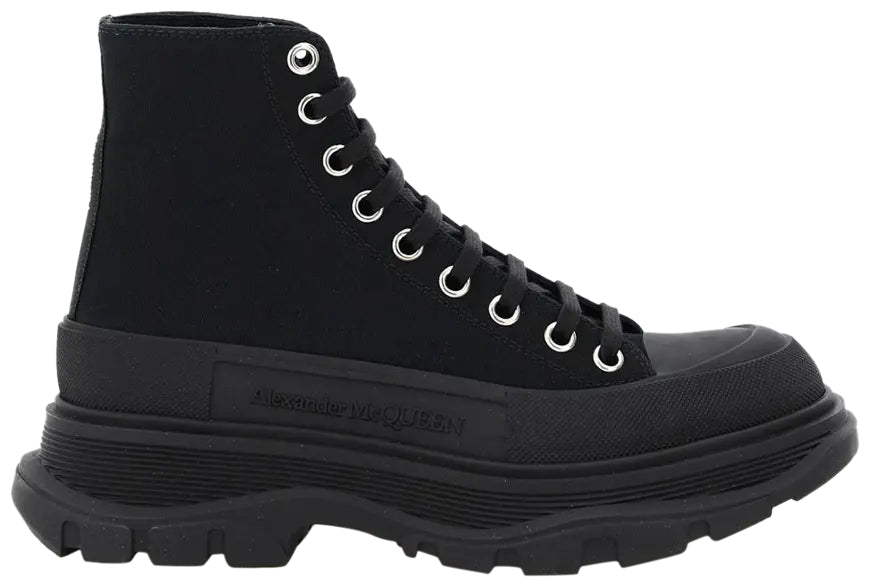 Alexander McQueen Tread Slick All-White Chunky High-Top Sneaker Boots (Clearance Sale)