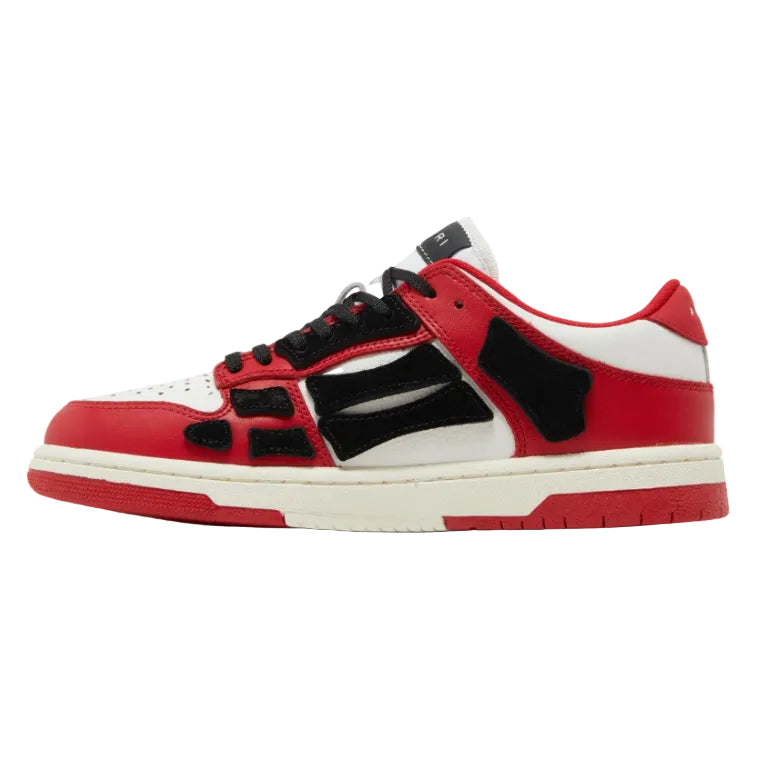 AMIRI Skel Top Low Red, Black & White Sneakers (Clearance Sale)