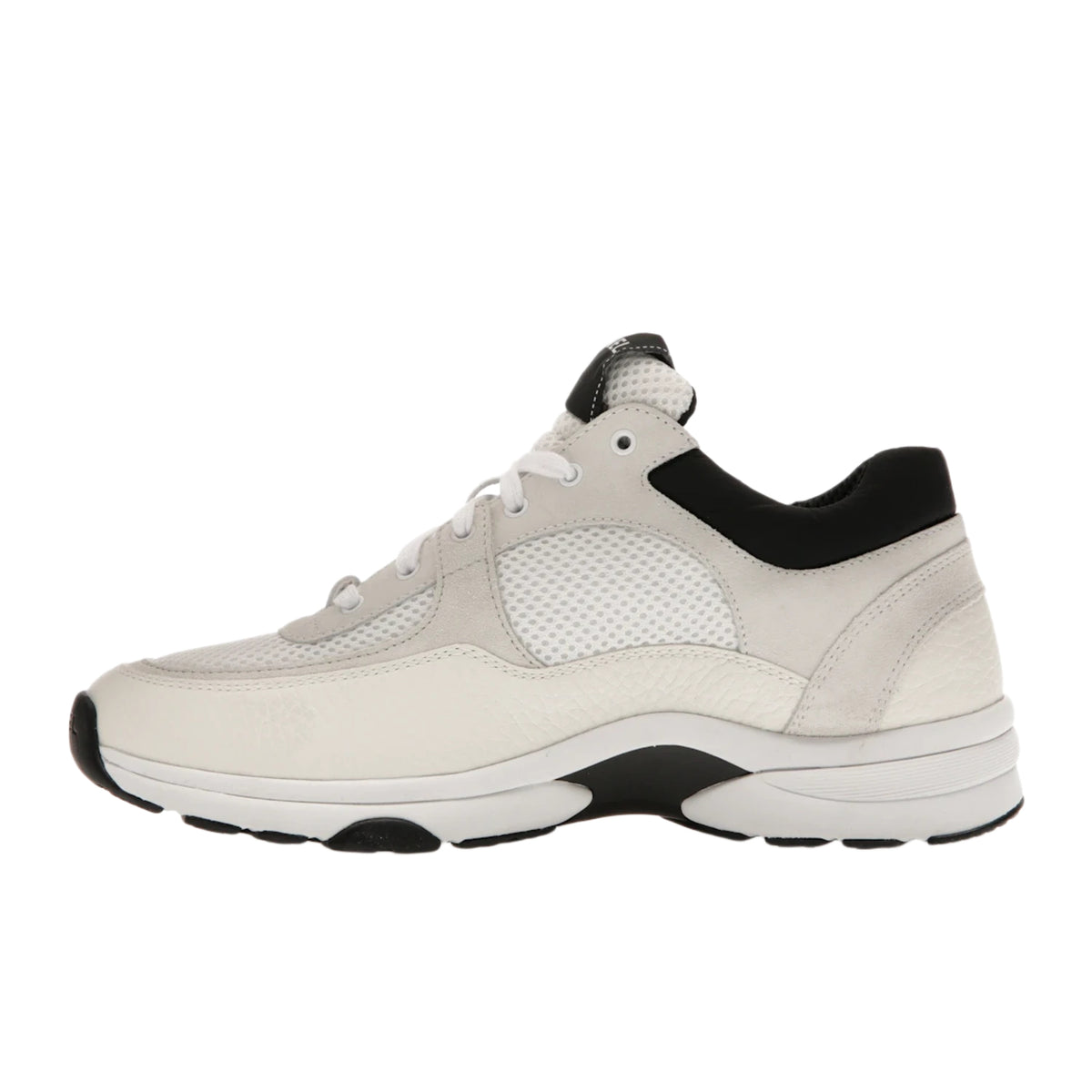 Chanel White & Black CC Logo Low-Top Sneakers (Clearance Sale)