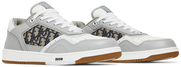 Dior B27 Low-Top Sneakers Grey & White — Oblique Canvas Luxury Footwear (Clearance Sale)