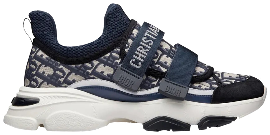 Dior D-Wander Sneakers Navy Blue Oblique Canvas (Clearance Sale)