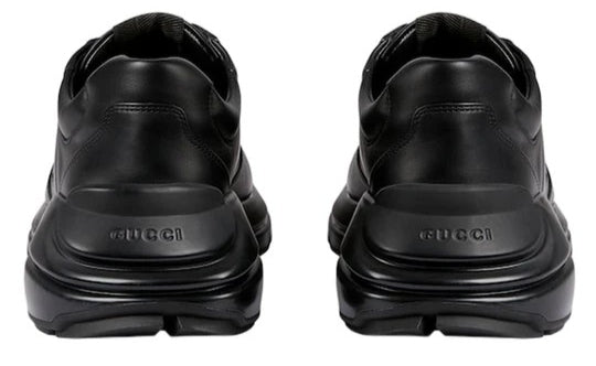 Gucci Rhyton Black & Ivory Interlocking G Chunky Sneakers (Clearance Sale)