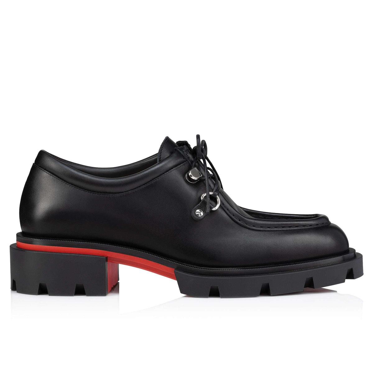 Christian Louboutin Our Pabelito Black Lug-Sole Derby Shoes (Clearance Sale)