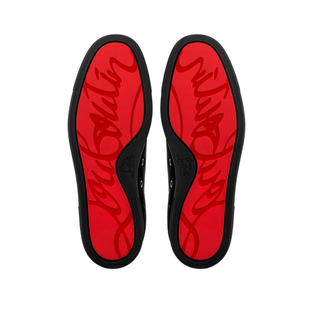 Christian Louboutin Louis Junior Spikes Low-Top Sneaker — Black Suede