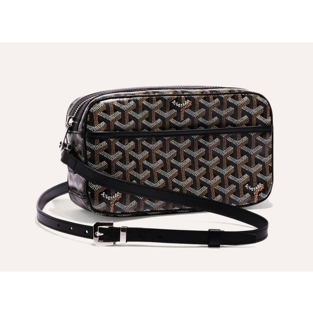 Goyard Classic Black Chevron Camera Crossbody Bag (Clearance Sale)