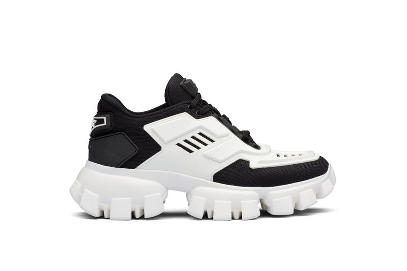 Prada Cloudbust Thunder White & Black Chunky Sneakers (Clearance Sale)