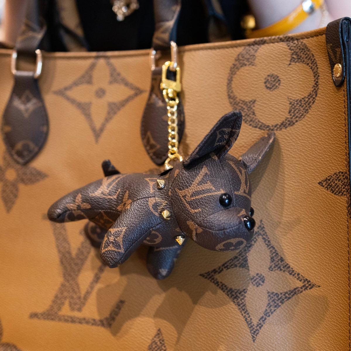 Louis Vuitton Monogram French Bulldog Bag Charm & Keychain (Clearance Sale)