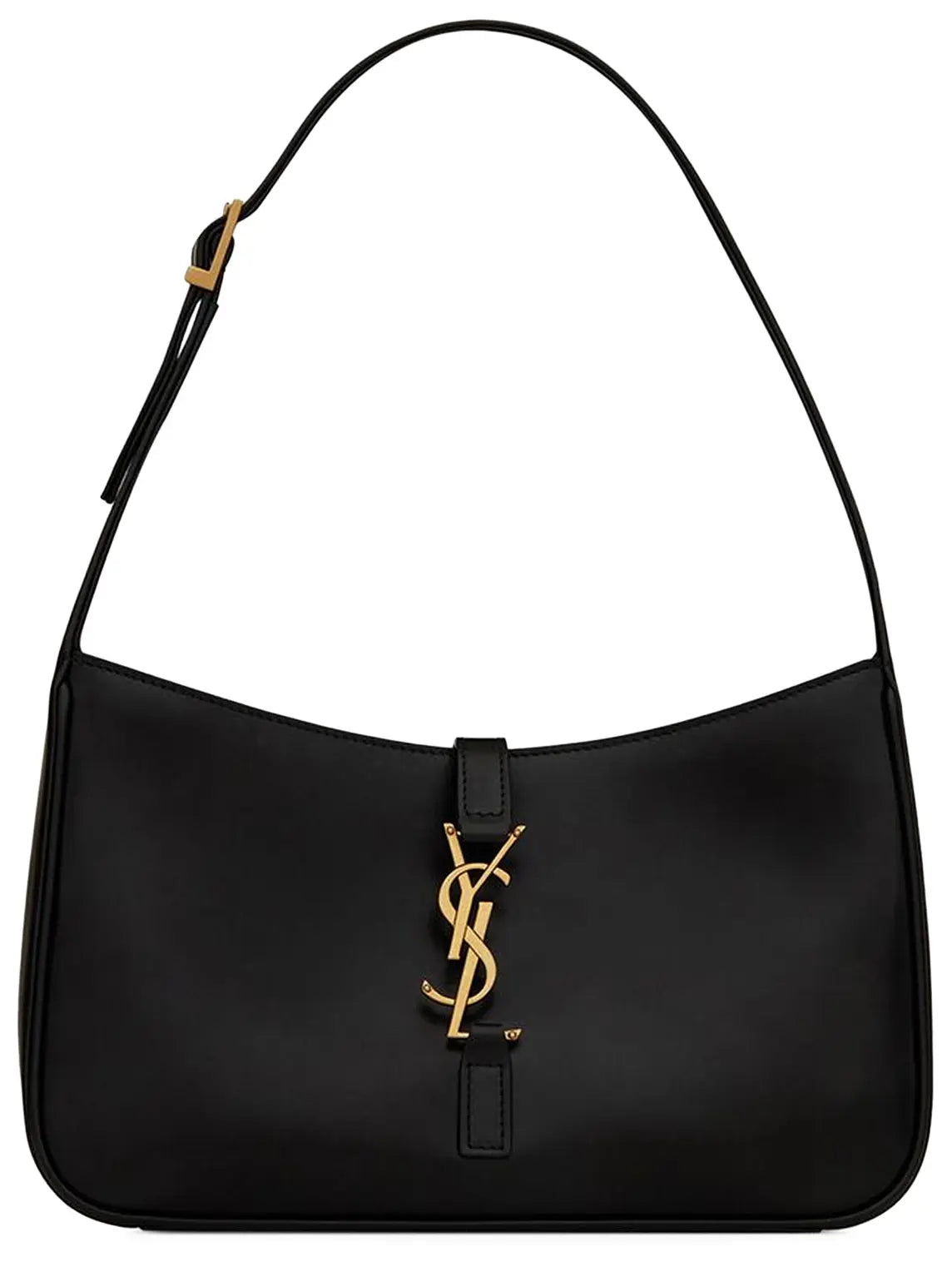 Saint Laurent Le 5 à 7 Hobo Bag Black Smooth Leather Shoulder Bag (Clearance)