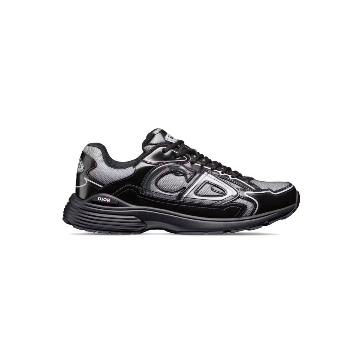 Dior B30 Black & Silver Runner Sneakers(Clearance)