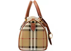 Burberry Mini Boston Bag Beige Classic Check(Clearance)