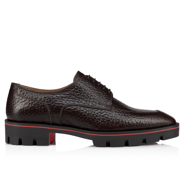 Christian Louboutin Davisol Brown Leather Derby Shoes (Clearance Sale)