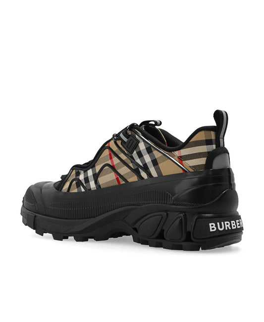 Burberry Arthur Vintage Check Sneakers – Archive Beige / Black(Clearance)