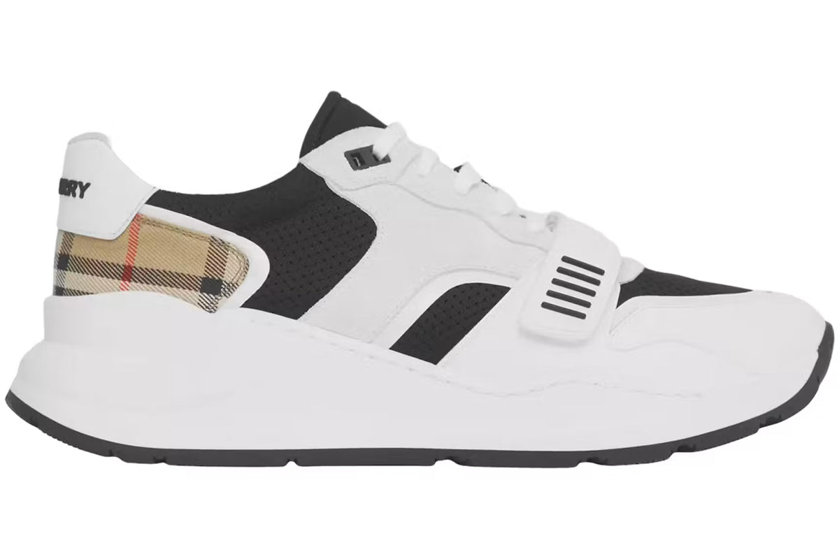 Burberry Ramsey Vintage Check Sneakers in White/Black(Clearance)