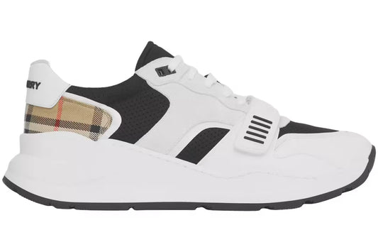 Burberry Ramsey Vintage Check Sneakers in White/Black(Clearance)