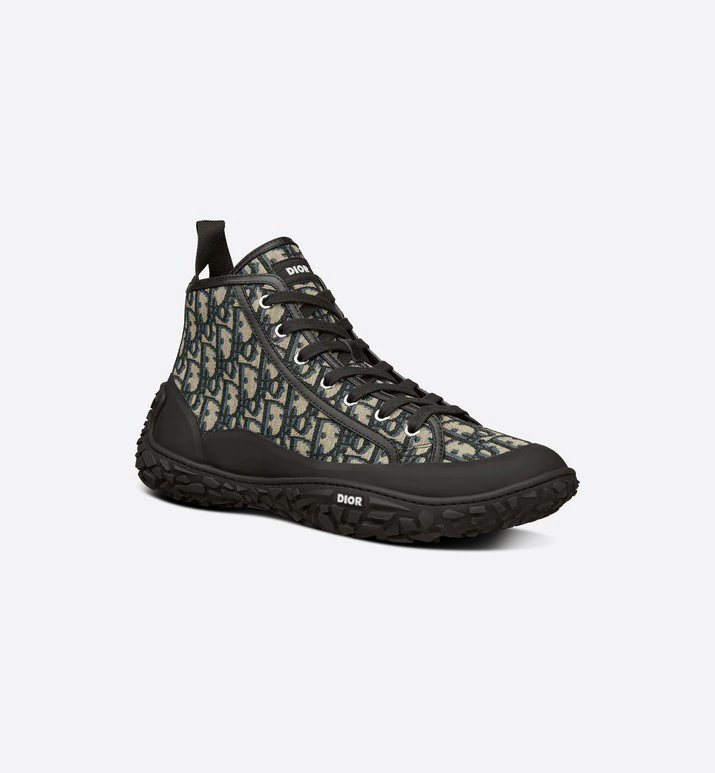 Dior Black Oblique High-Top Lace-Up Sneakers (Clearance Sale)