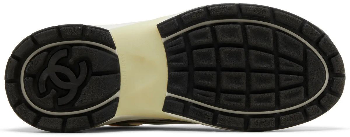 Chanel Silver & White Runner Sneakers CC Logo Low-Top Sneakers (Clearance)