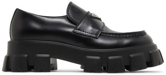 Prada Monolith Black Chunky Lug Sole Loafers (Clearance Sale)