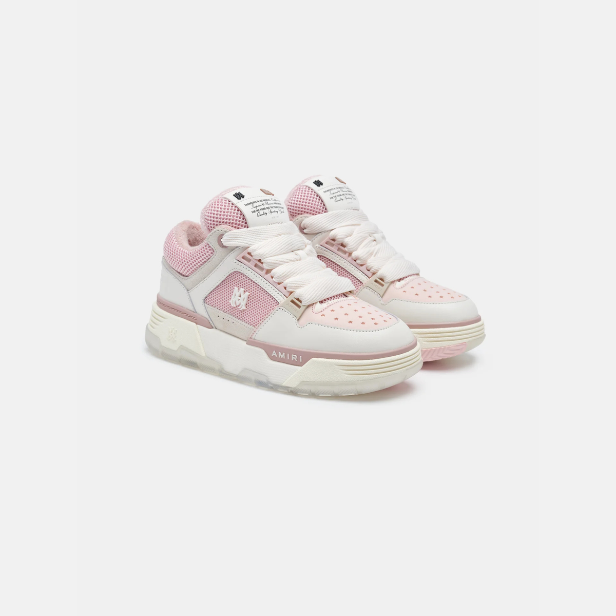 AMIRI MA-1 White & Pink Sneakers (Clearance Sale)