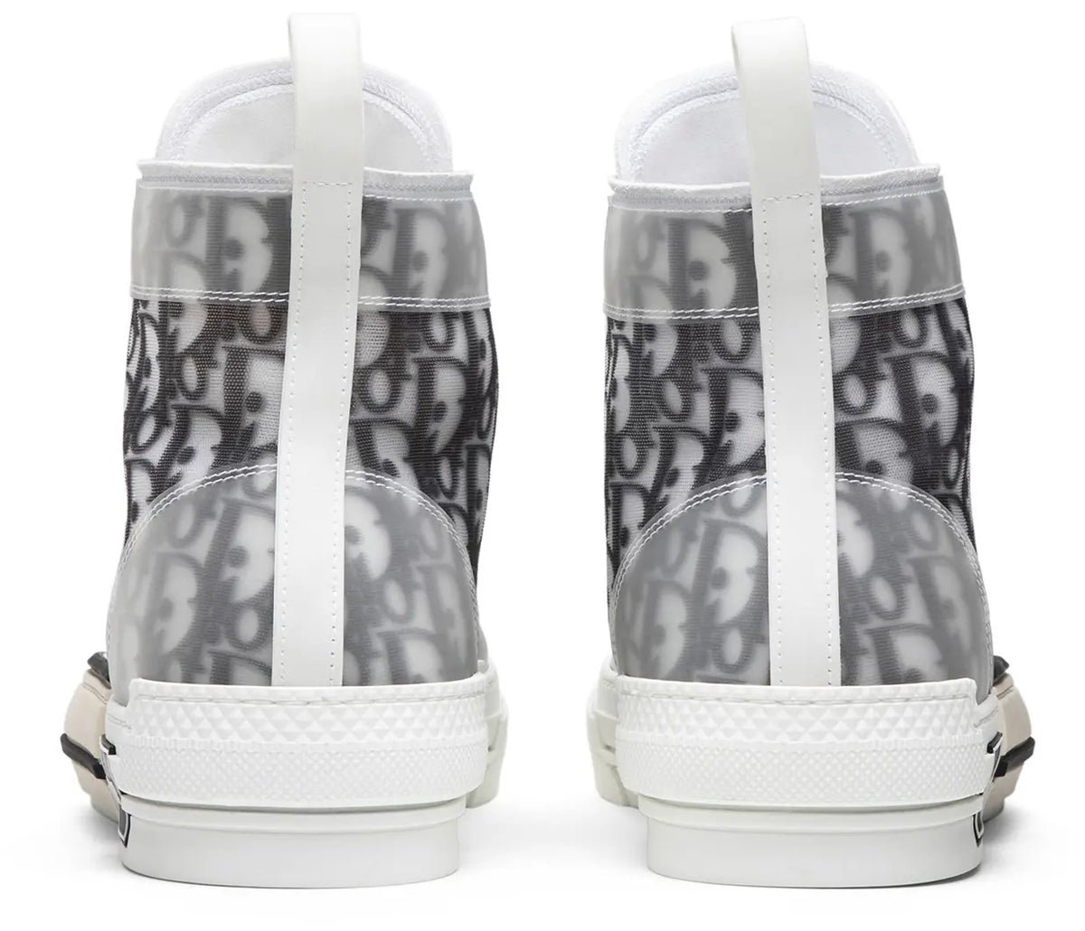 Dior Grey & White Oblique High-Top Sneakers (Clearance Sale)