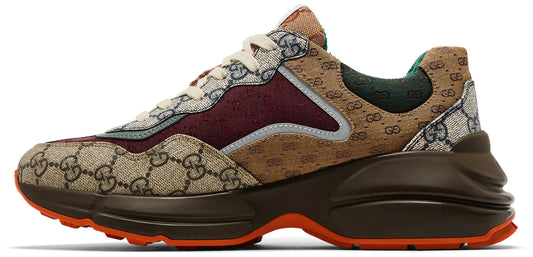 Gucci GG Supreme Runner Sneaker — Multicolor with Orange Sole(Clearance)