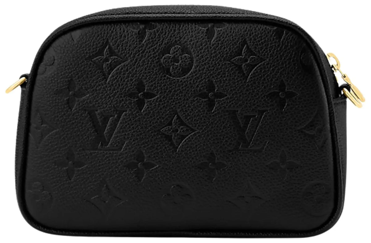 Louis Vuitton Tiny Camera Bag Black Monogram Empreinte Cowhide Leather Crossbody Bag (Clearance)