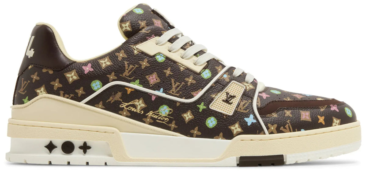 Louis Vuitton LV Trainer Mocha Multi-Color Monogram Sneakers (Clearance)