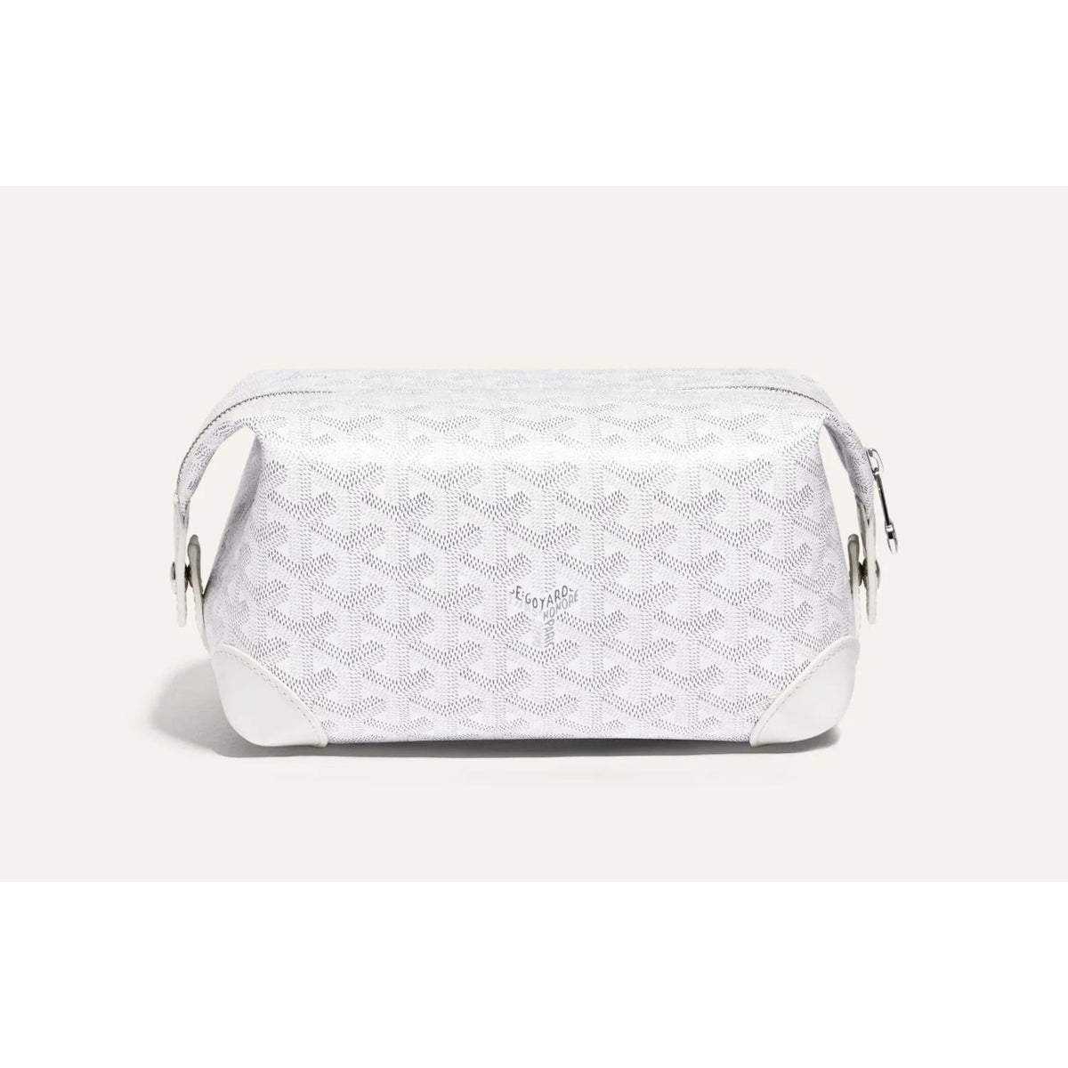 Goyard White Chevron Zip Toiletry Bag (Clearance Sale)