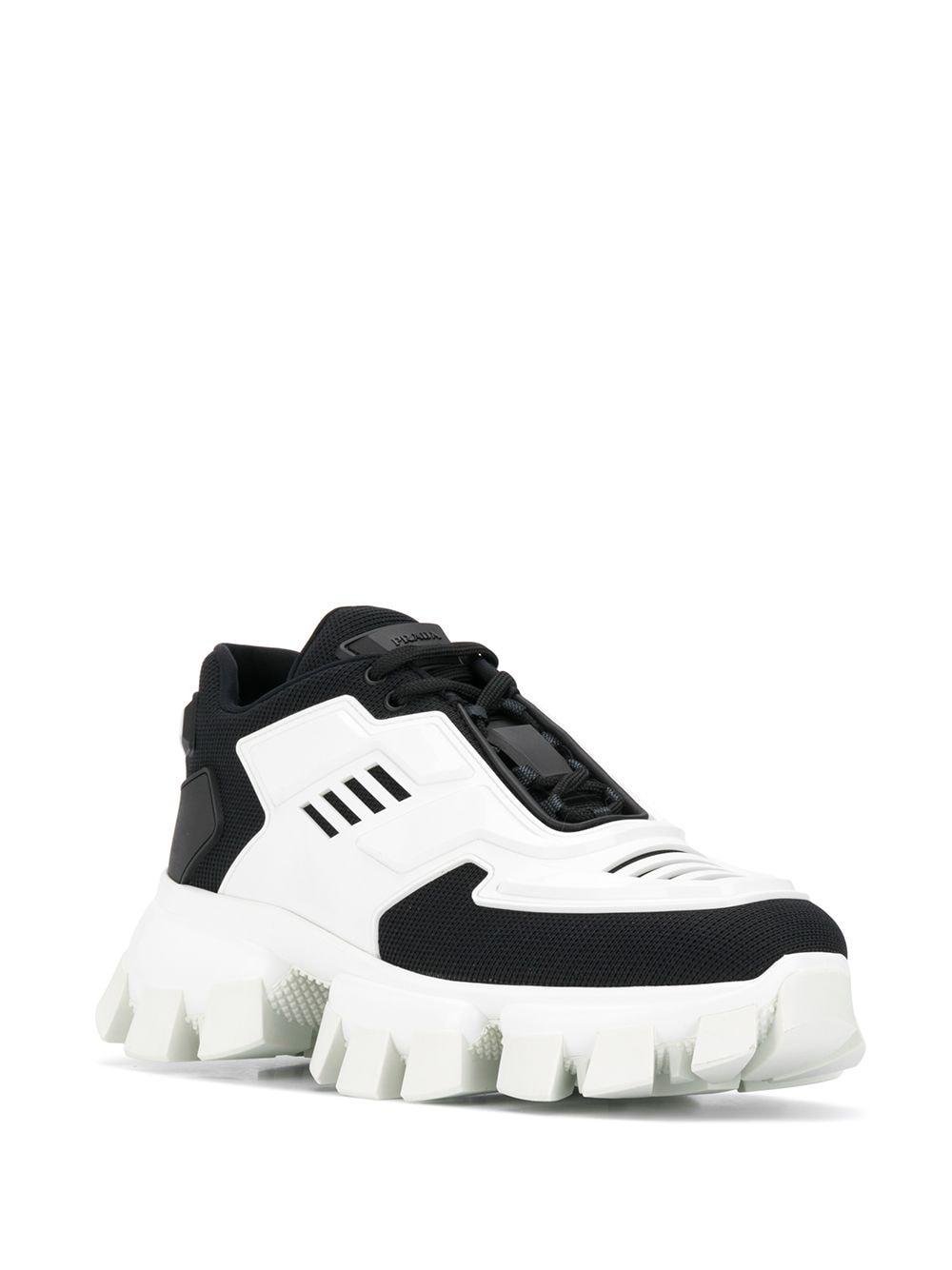 Prada Cloudbust Thunder White & Black Chunky Sneakers (Clearance Sale)