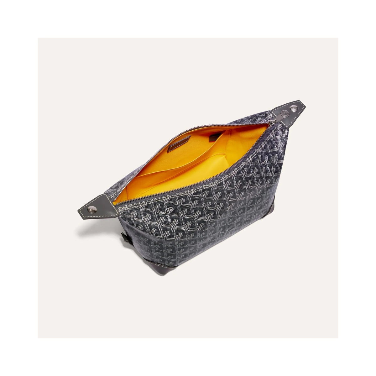 Goyard Cap-Vert Grey Chevron Zip Pouch (Clearance Sale)