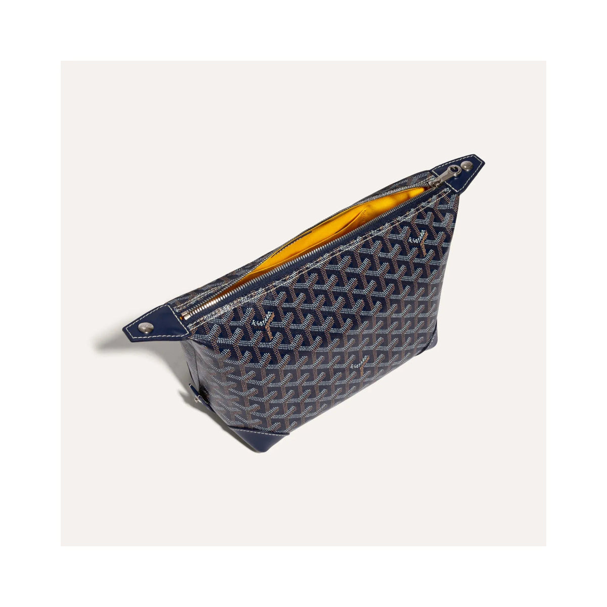 Goyard Cap-Vert Navy Chevron Zip Bag (Clearance Sale)