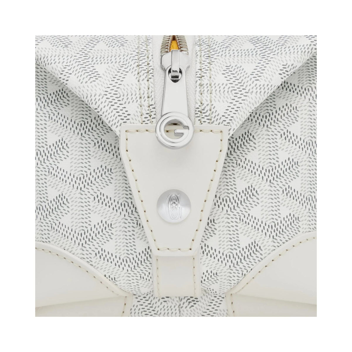 Goyard White Chevron Zip Toiletry Bag (Clearance Sale)