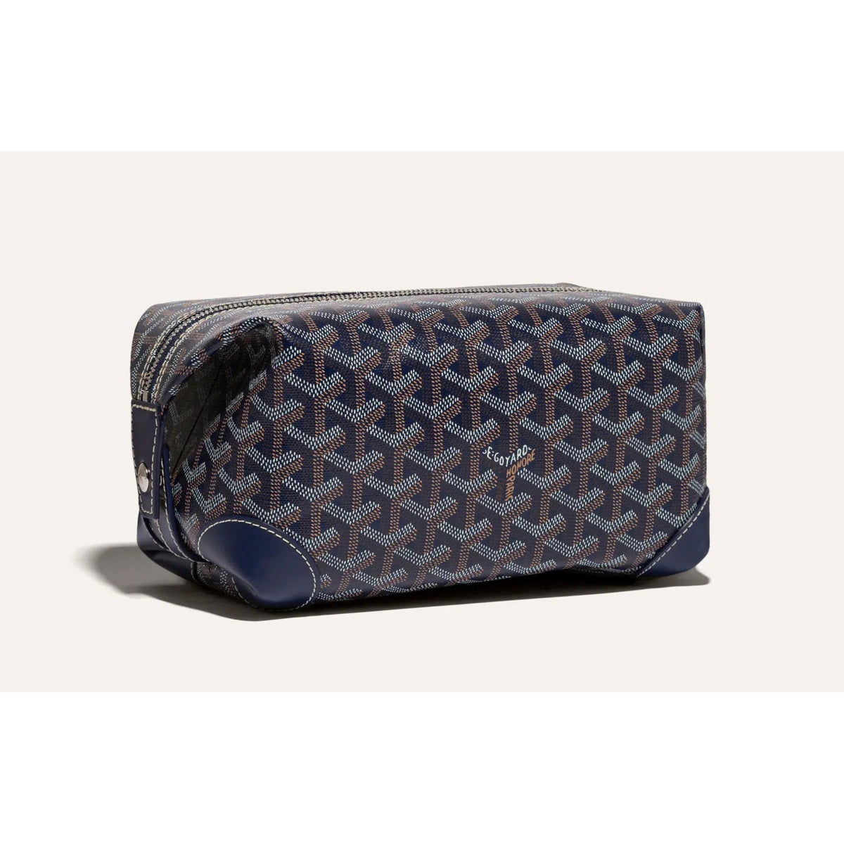 Goyard Cap-Vert Navy Chevron Zip Bag (Clearance Sale)
