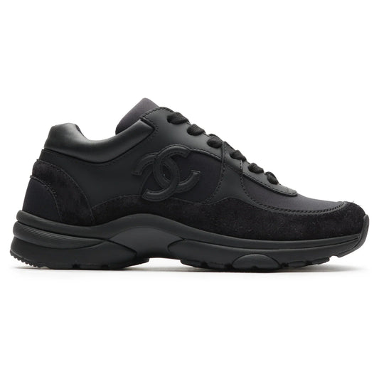 Chanel All-Black CC Logo Low-Top Sneakers (Clearance Sale)