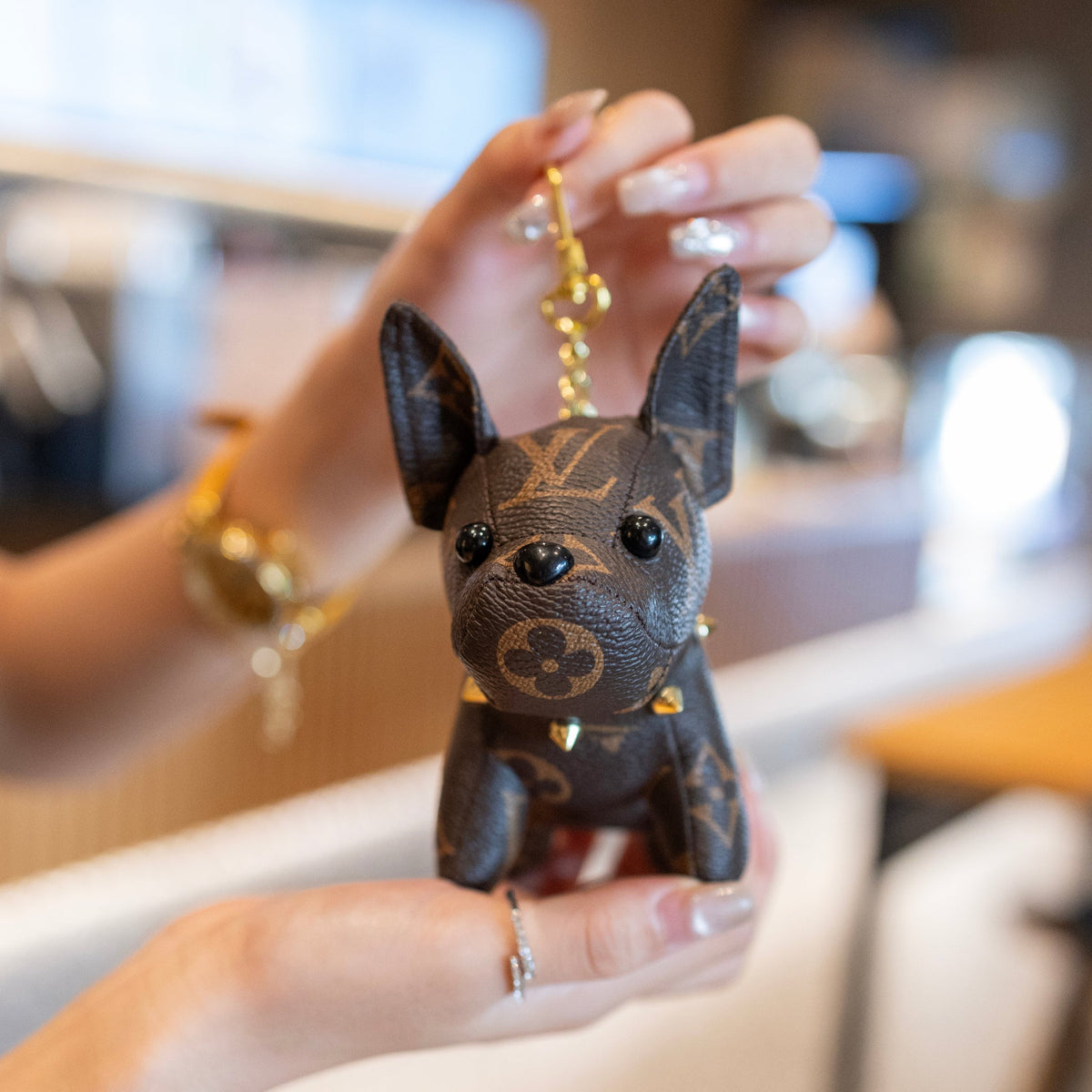 Louis Vuitton Monogram French Bulldog Bag Charm & Keychain (Clearance Sale)