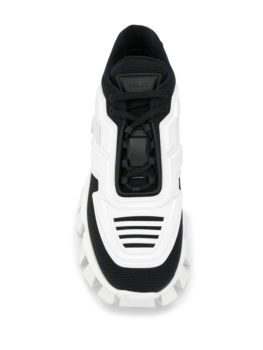 Prada Cloudbust Thunder White & Black Chunky Sneakers (Clearance Sale)