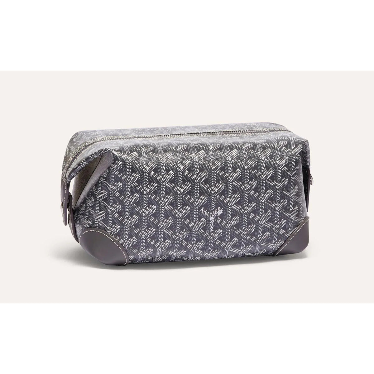 Goyard Cap-Vert Grey Chevron Zip Pouch (Clearance Sale)