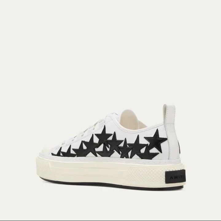 AMIRI Star Patch Low-Top Sneakers White & Black (Clearance Sale)