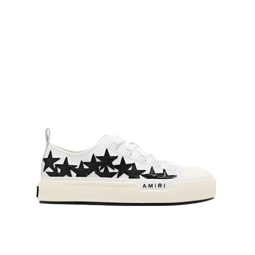 AMIRI Star Patch Low-Top Sneakers White & Black (Clearance Sale)
