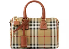 Burberry Mini Boston Bag Beige Classic Check(Clearance)